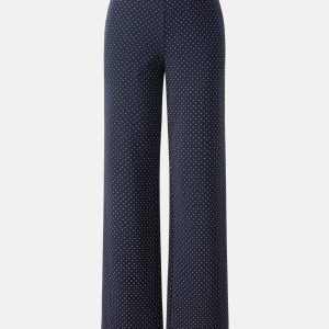 Stretch Cotton Polka Dot Wide Leg Pull-On Pants with Pockets Limited Edition - Image 3