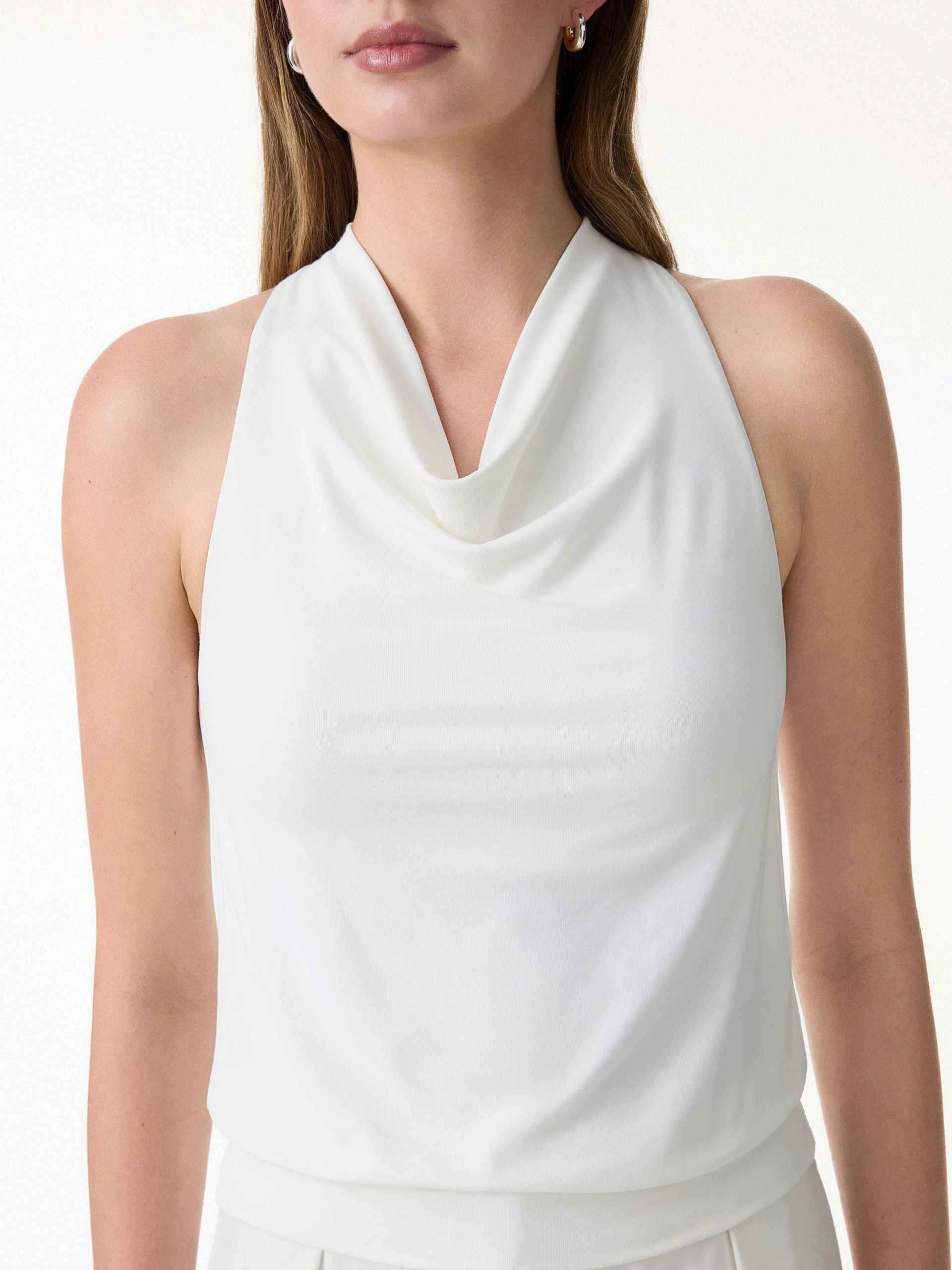 SkinKiss Not-See-Thru Halter Cowl Neck Bra Top - Image 3