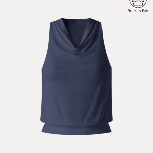 SkinKiss Not-See-Thru Halter Cowl Neck Bra Top - Image 14