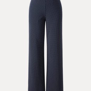 Stretch Cotton Polka Dot Wide Leg Pull-On Pants with Pockets Limited Edition - Image 5
