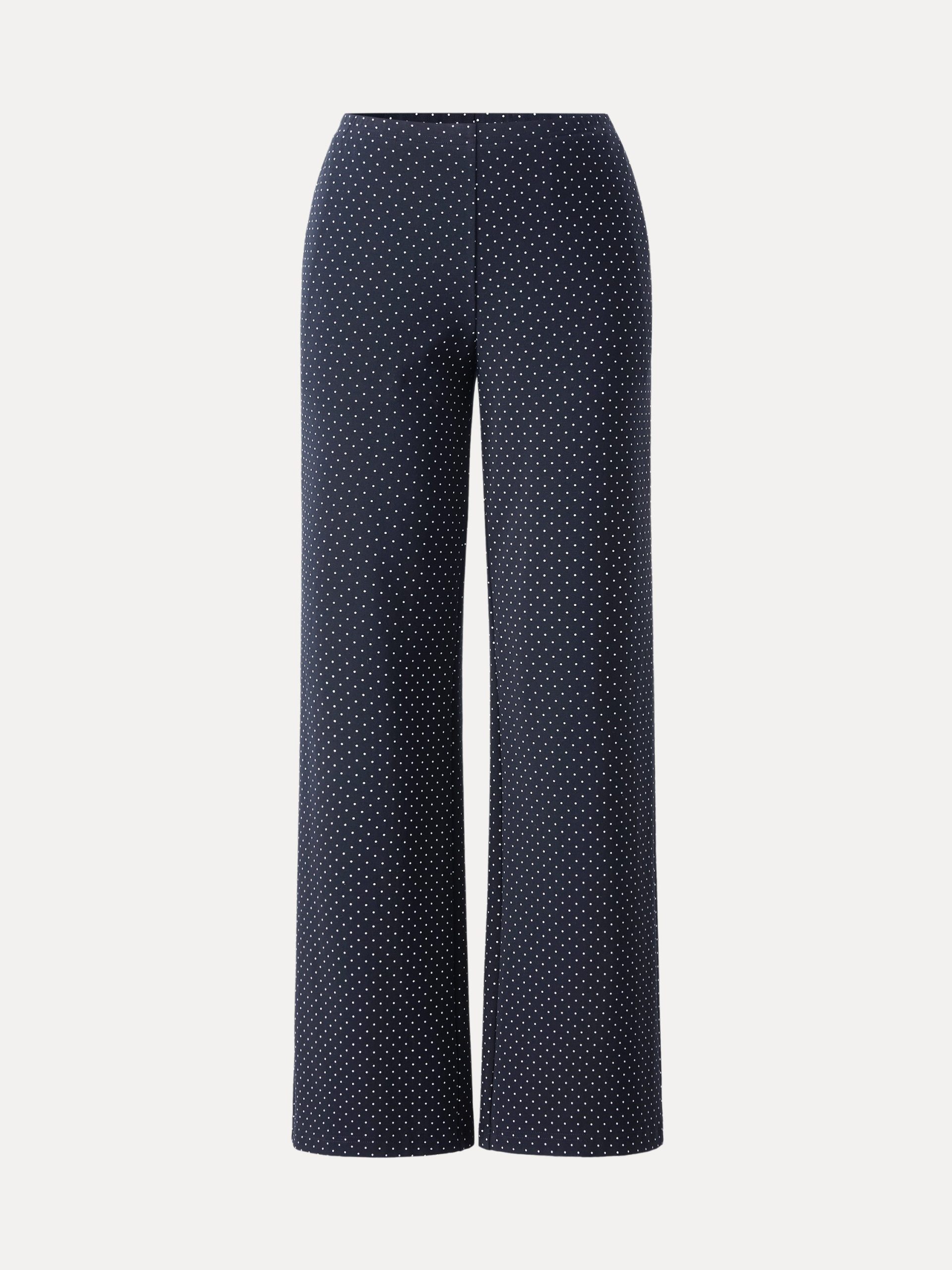 Stretch Cotton Polka Dot Wide Leg Pull-On Pants with Pockets Limited Edition - Image 5