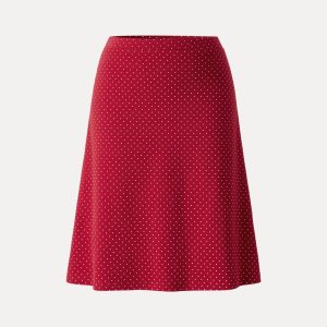Stretch Cotton Polka Dot A-Line Flare Skirt Limited Edition - Image 11