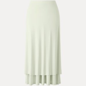 Ultrasoft V-shape Waist Gathred Maxi Circle Skirt with Pockets - Image 10