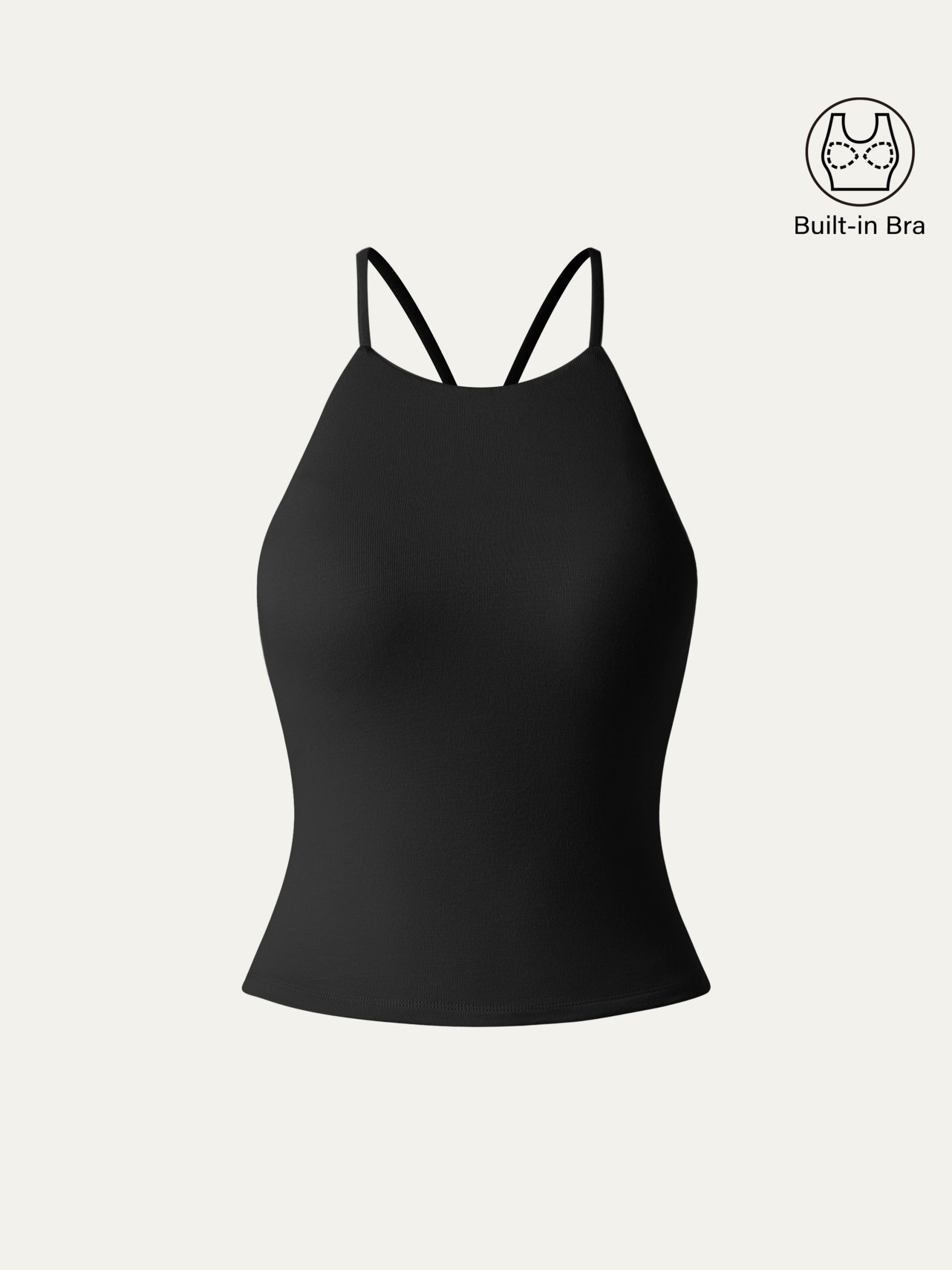 Tie Back Bandless Crop Bra Tank Top - Image 3