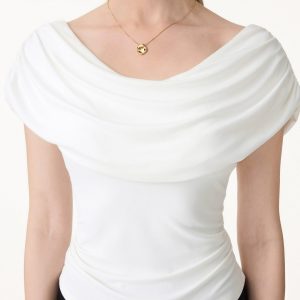 UltraSoft SkinKiss Draped U-Neck Ruched Bra Top - Image 1