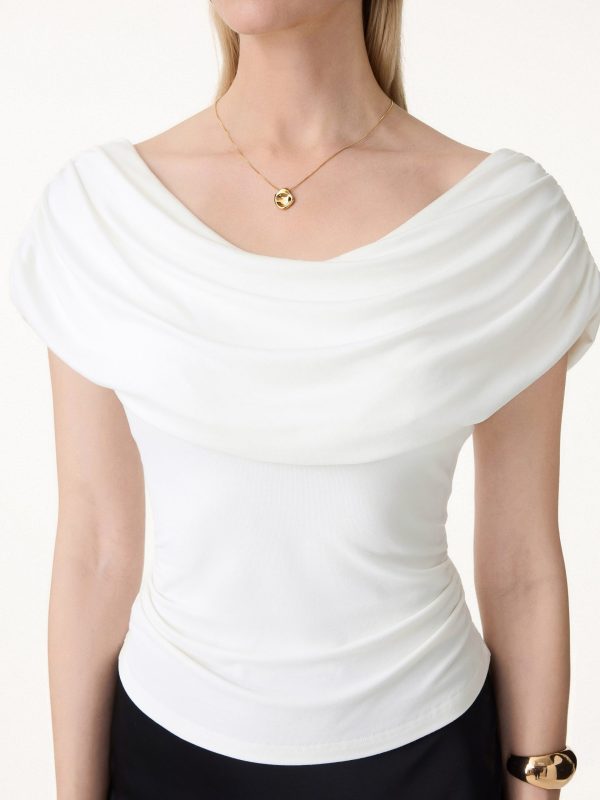 UltraSoft SkinKiss Draped U-Neck Ruched Bra Top