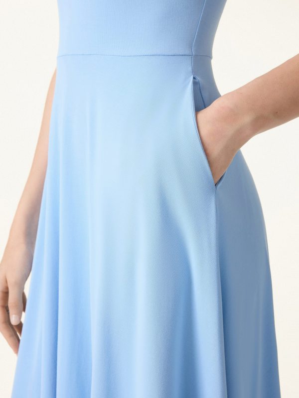SkinKiss Cooling V-Neck Gathered Bra Dress with Pockets