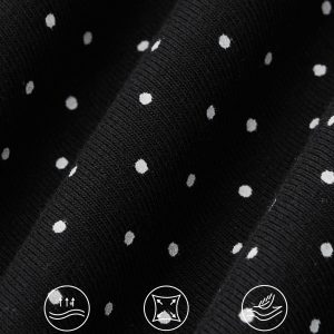 Stretch Cotton Polka Dot Wide Leg Pull-On Pants with Pockets Limited Edition - Image 14