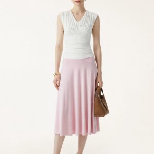 SkinKiss Cooling V-Neck Ruched Wide Shoulder Bra Tank - Image 12