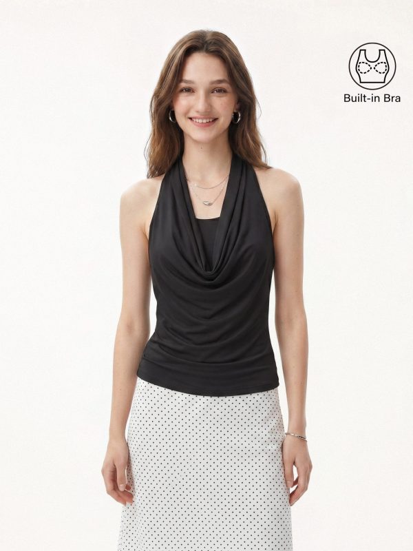 Matte Multi-Wear Cowl Neck Bra Top