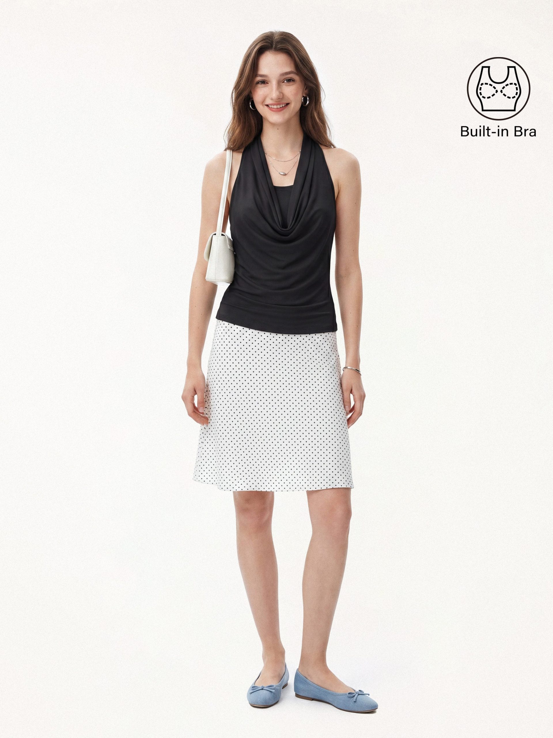 Matte Multi-Wear Cowl Neck Bra Top - Image 16