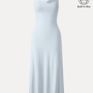 Effortless Vacay Cowl Neck Midi Bra Dress - Image 4