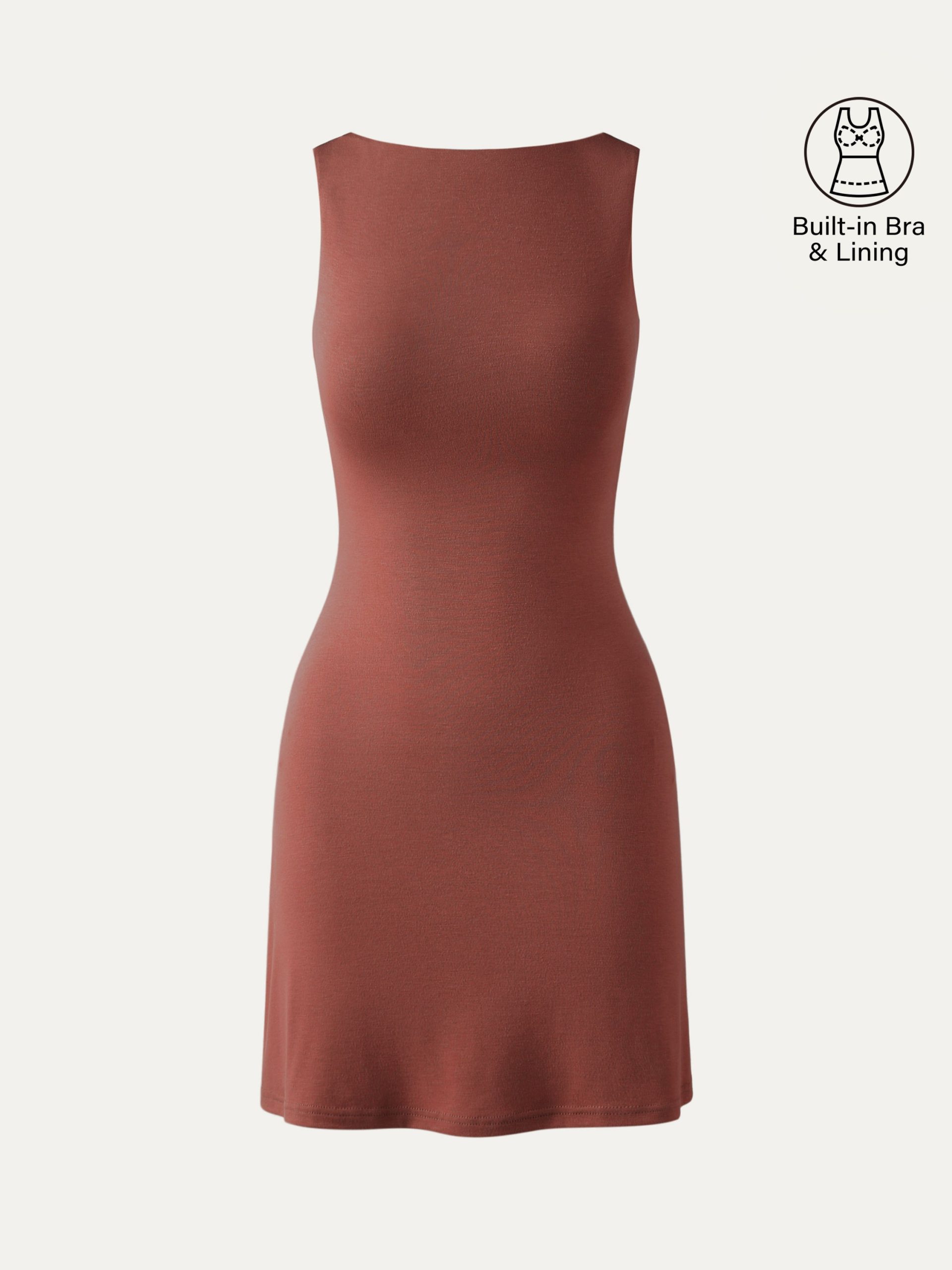 Cooling Open Back Bandless Bra Mini Dress - Image 15