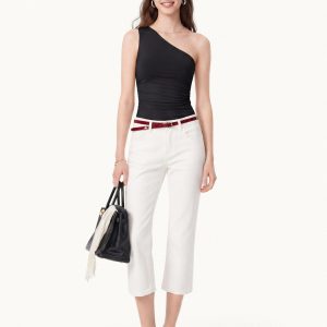 Linen Knit One Shoulder Bra Tank - Image 15