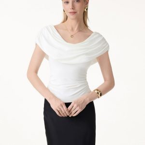 UltraSoft SkinKiss Draped U-Neck Ruched Bra Top - Image 2