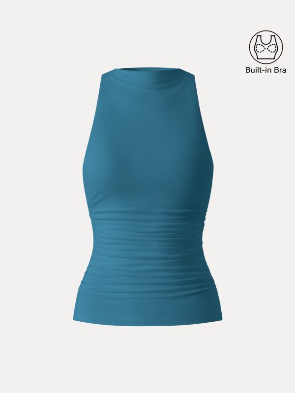 Cooling Ruched Sleeveless Bra Tank