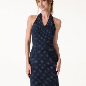 Soft Stretch Cotton Halter Neck Polka Dot Mini Bra Dress Limited Edition - Image 4