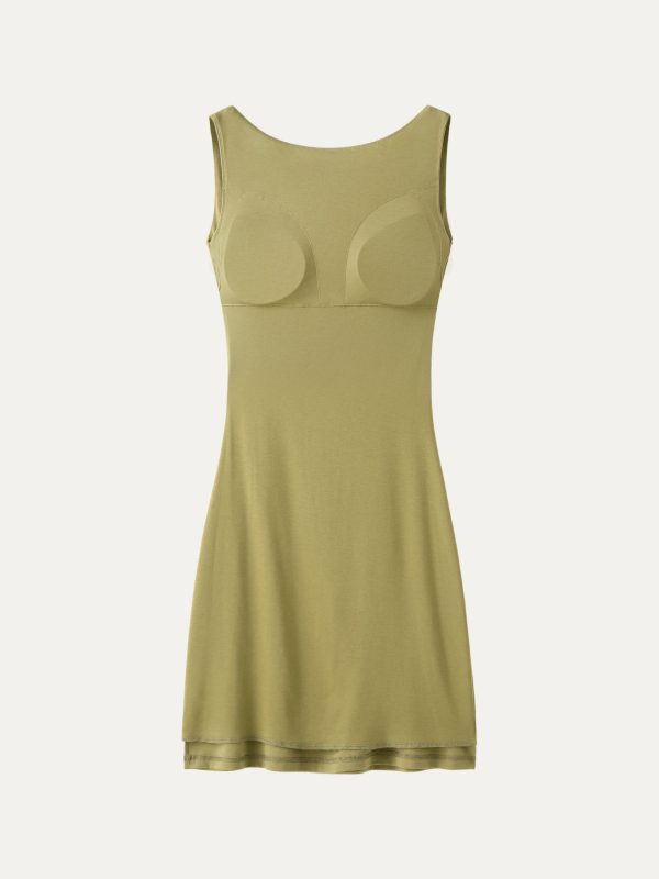 Cooling Open Back Bandless Bra Mini Dress
