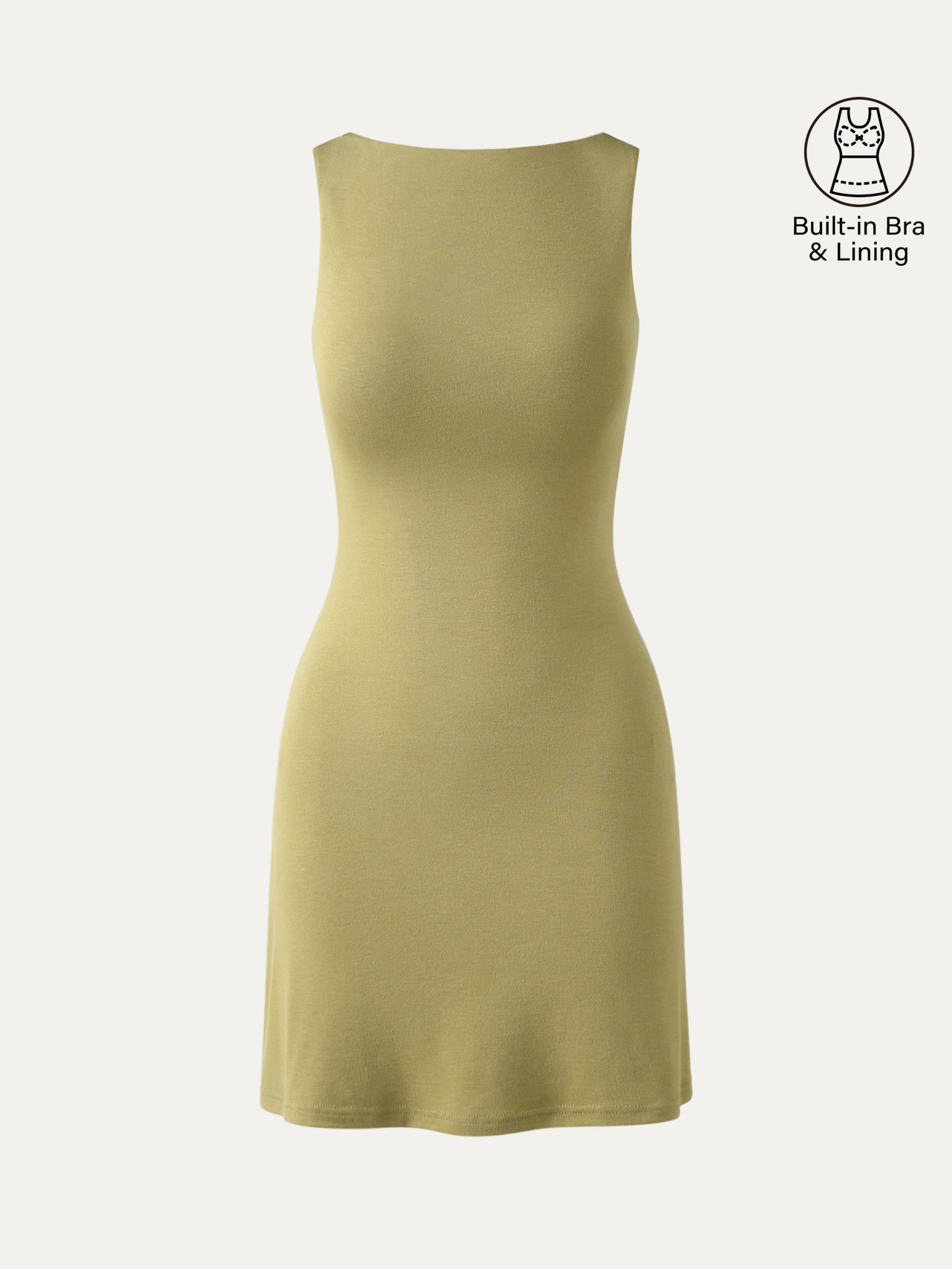Cooling Open Back Bandless Bra Mini Dress - Image 8