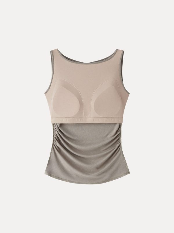 Smooth Boatneck Ruched Bra Top