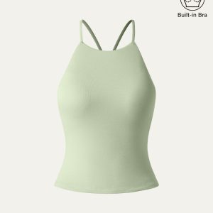 Tie Back Bandless Crop Bra Tank Top - Image 21