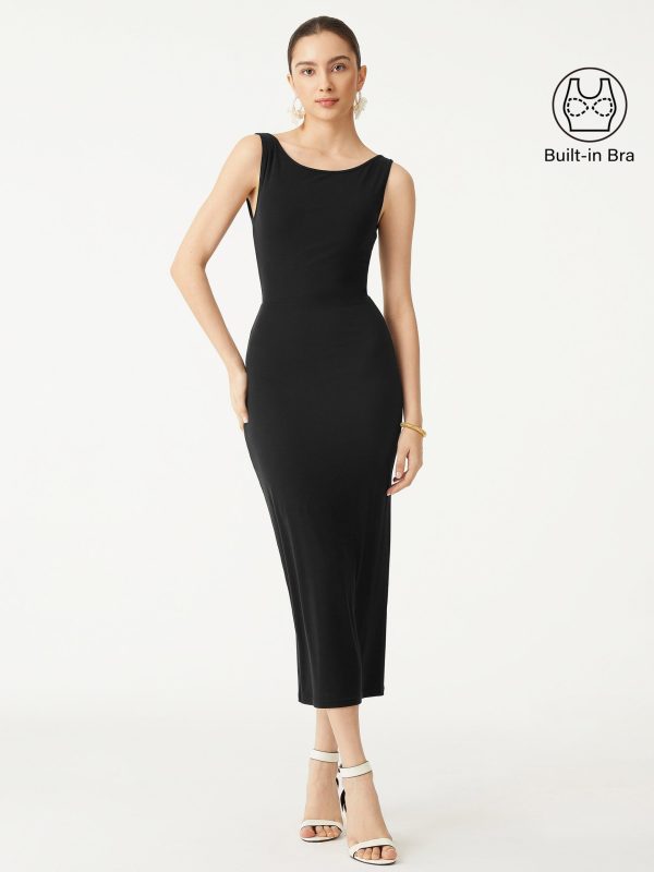 Open-Back Tank Bra Dress