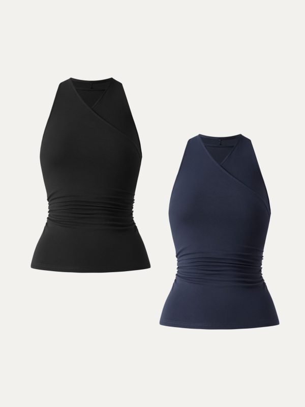 Ultrasoft Surplice Sleeveless Top