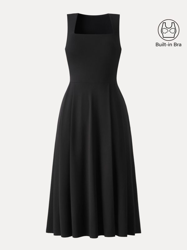 The Anytime Little Black Bra Dress with Pockets