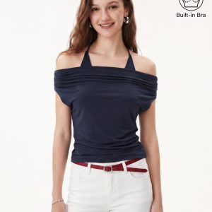 Matte Multi-Wear Cowl Neck Bra Top - Image 12