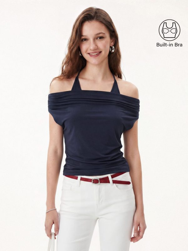 Matte Multi-Wear Cowl Neck Bra Top