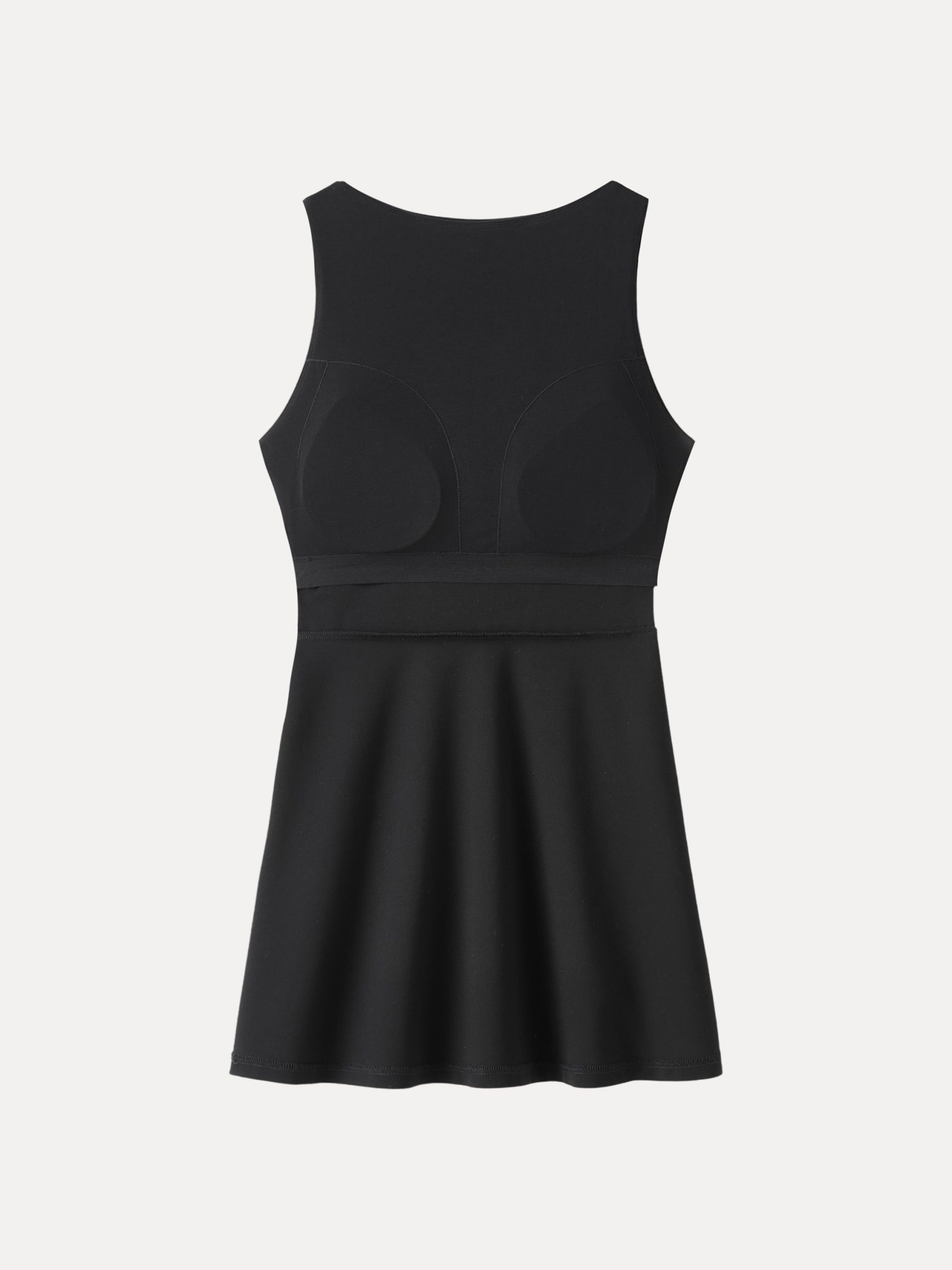 Classy Boatneck Fit-and-Flare Mini Bra Dress - Image 10