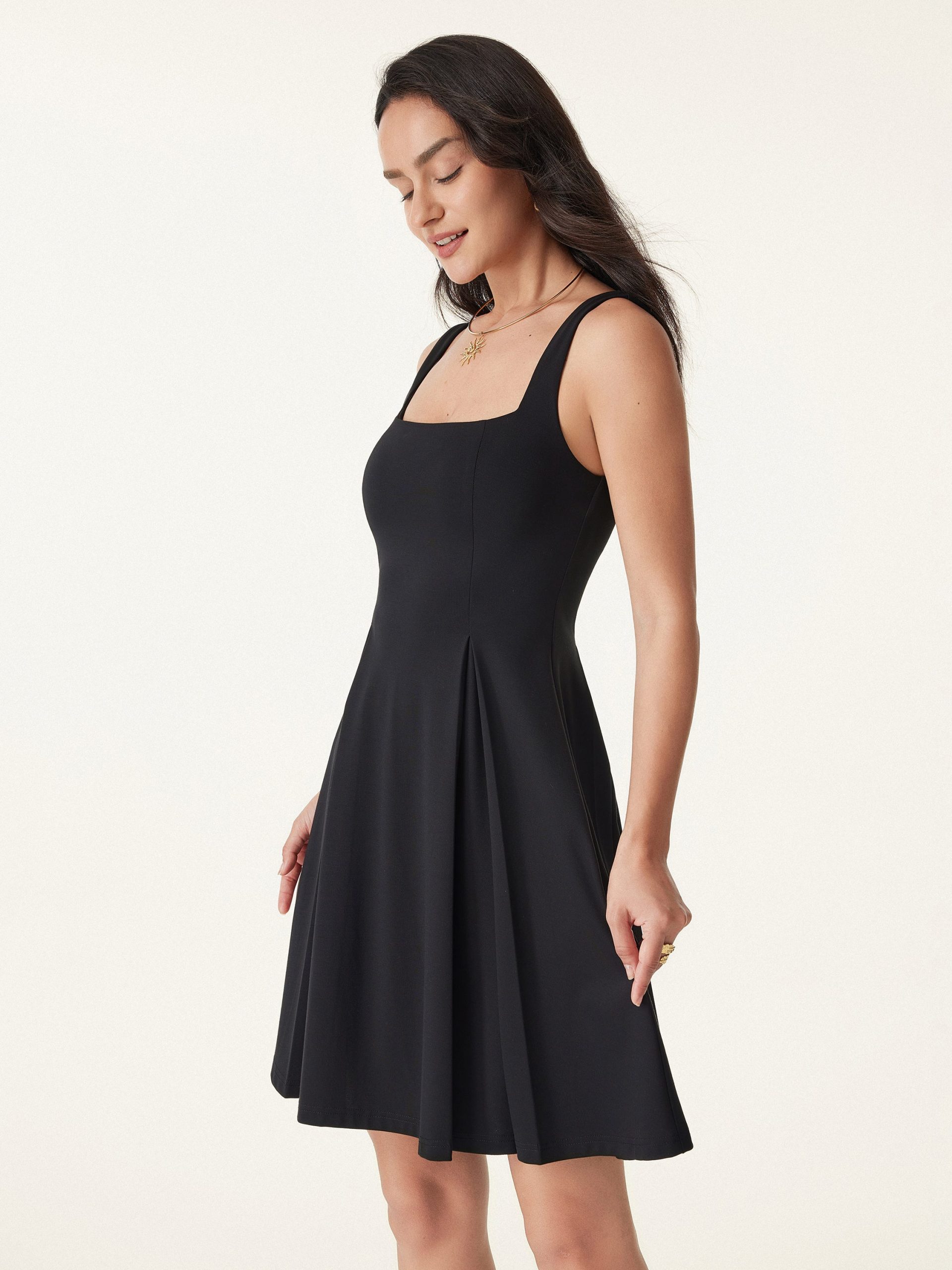 Square Neck Fit-and-flare Mini Bra Dress - Image 8