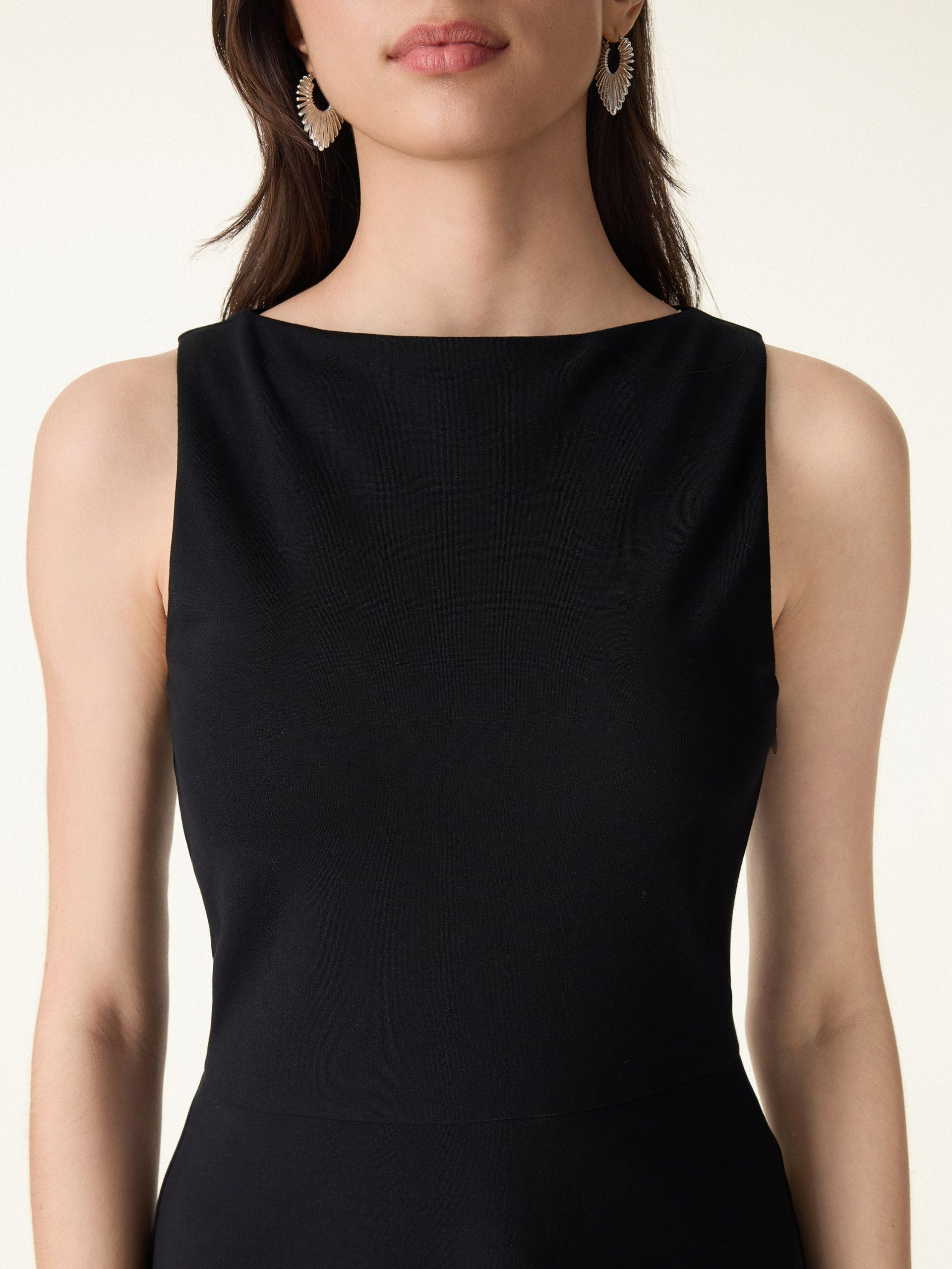 Classy Boatneck Fit-and-Flare Mini Bra Dress - Image 6
