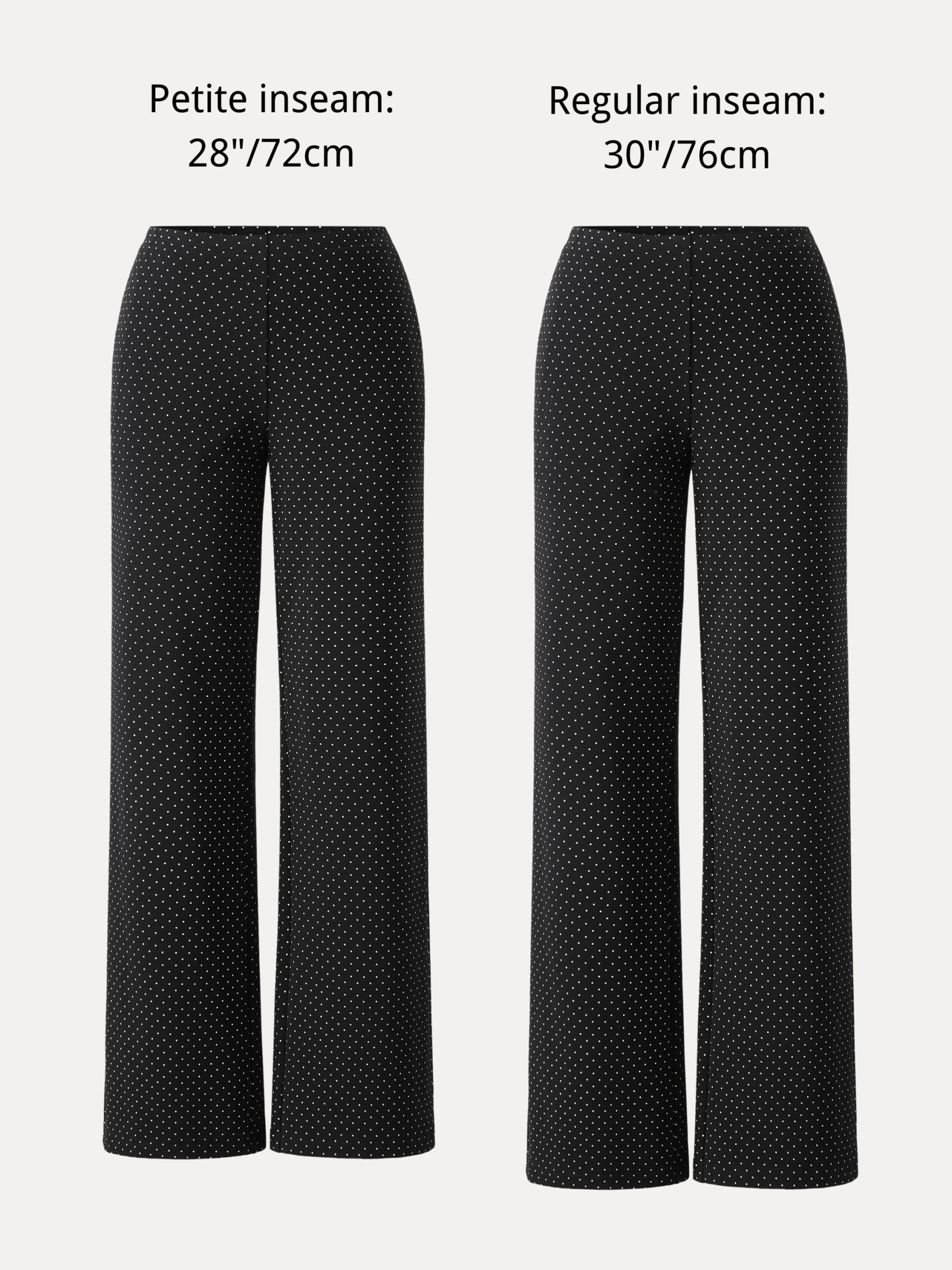 Stretch Cotton Polka Dot Wide Leg Pull-On Pants with Pockets Limited Edition - Image 15