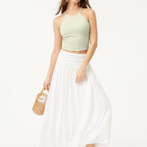 Tie Back Bandless Crop Bra Tank Top - Image 6