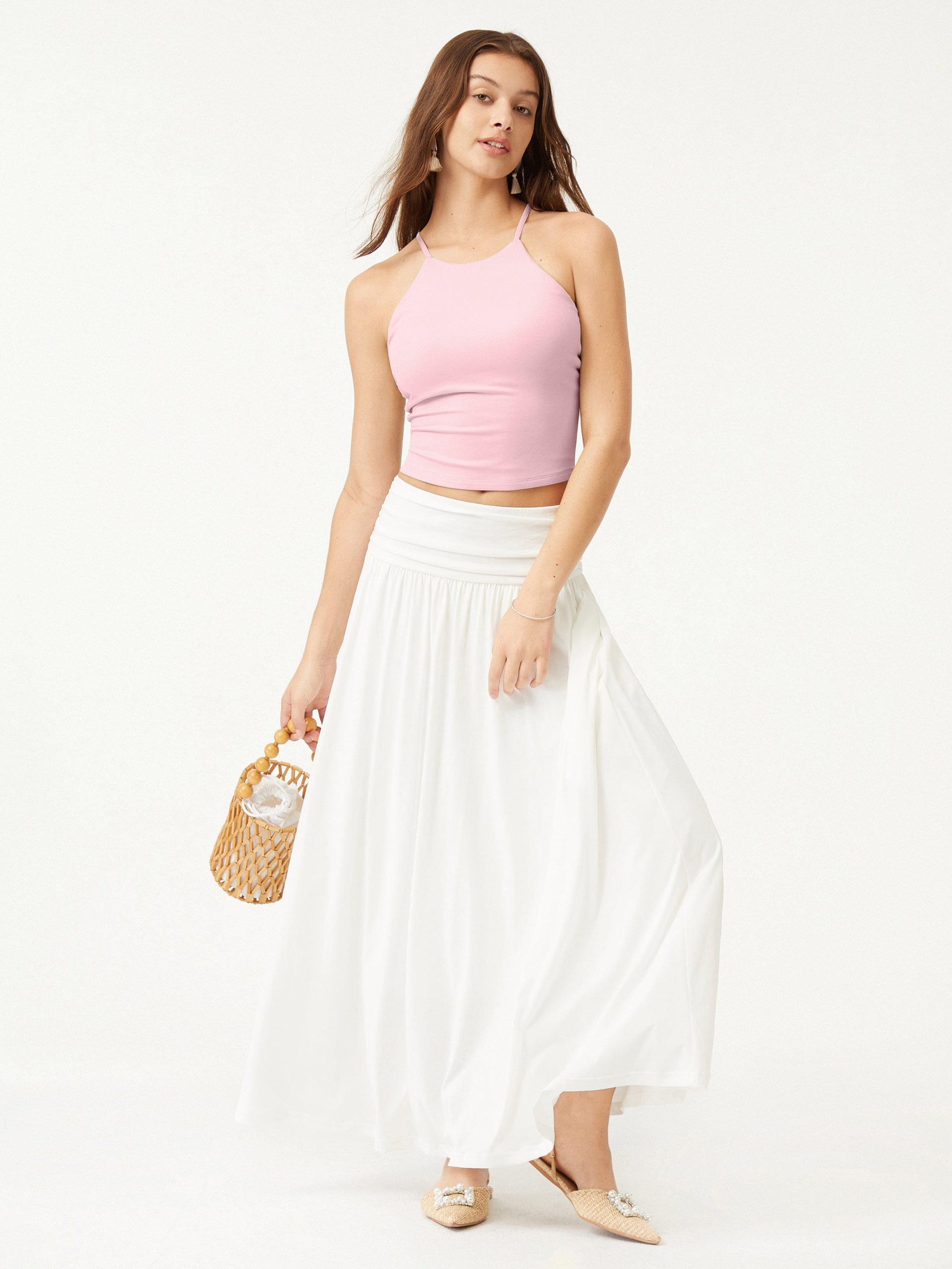 Tie Back Bandless Crop Bra Tank Top - Image 20