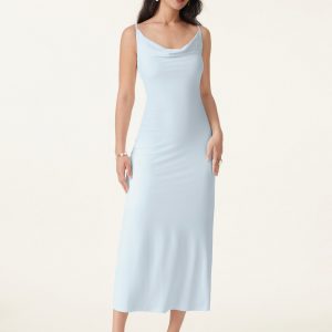 Effortless Vacay Cowl Neck Midi Bra Dress - Image 7