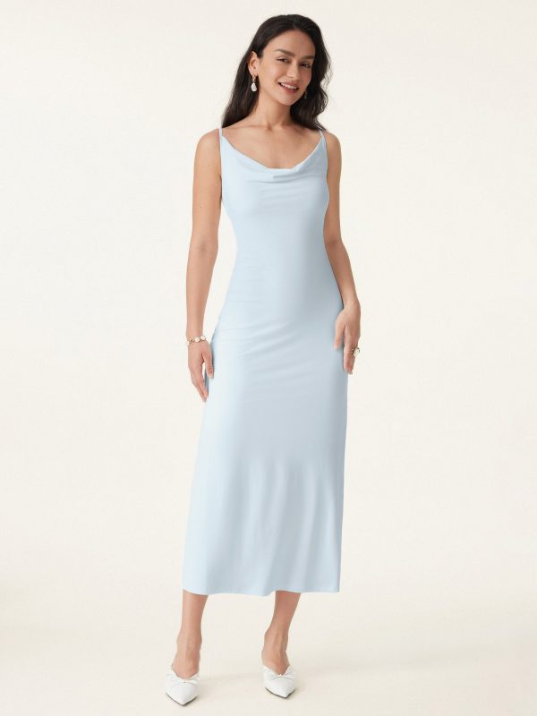 Effortless Vacay Cowl Neck Midi Bra Dress