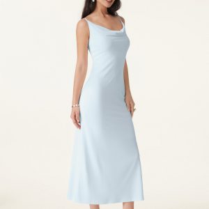 Effortless Vacay Cowl Neck Midi Bra Dress - Image 8