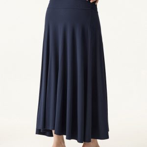 Ultrasoft Mid Rise A-line Ruched Maxi Skirt - Image 7