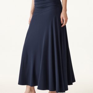 Ultrasoft Mid Rise A-line Ruched Maxi Skirt - Image 6