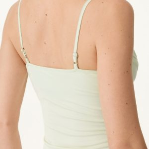 Adjustable Spaghetti Straps Side Ruched New Airy Bra Tank - Image 2