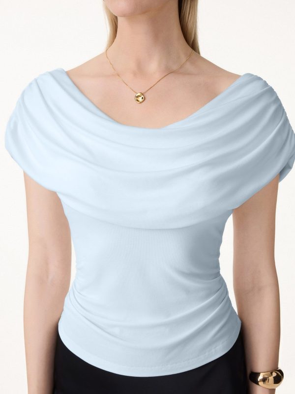 UltraSoft SkinKiss Draped U-Neck Ruched Bra Top
