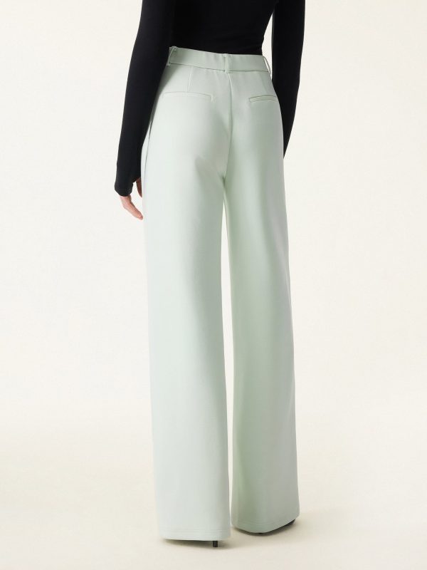 2Pcs Set Multi-wear Bra Top &  Slimming High Rise Wide Leg Pants