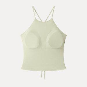 Tie Back Bandless Crop Bra Tank Top - Image 12