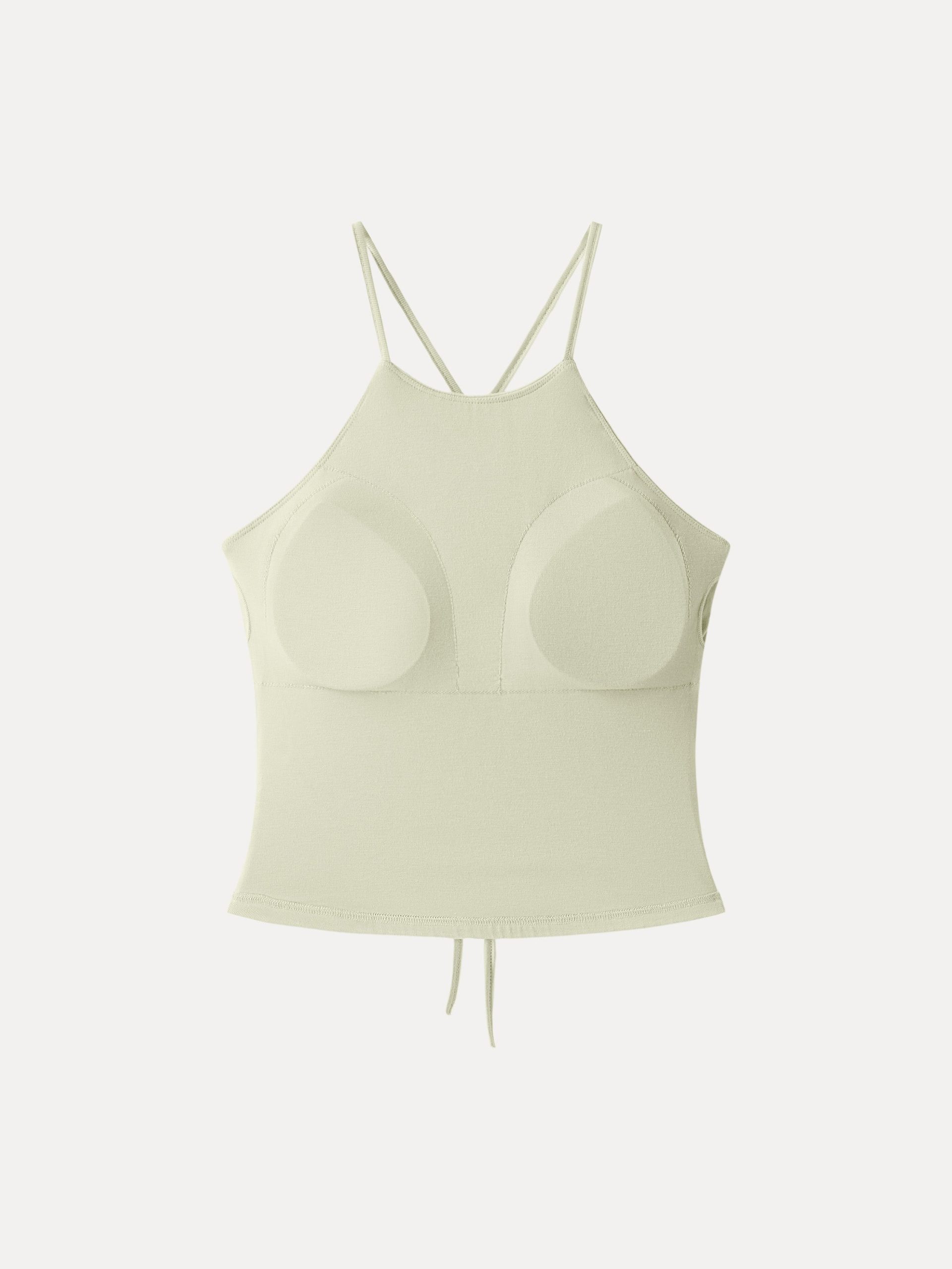 Tie Back Bandless Crop Bra Tank Top - Image 12