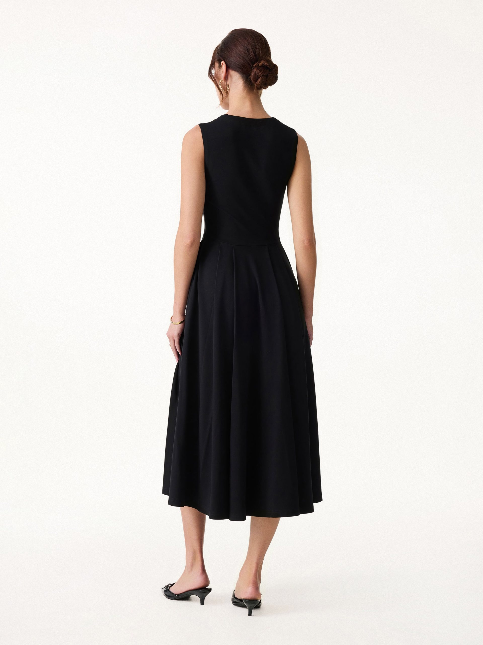The Anytime Little Black Bra Dress with Pockets - Image 10