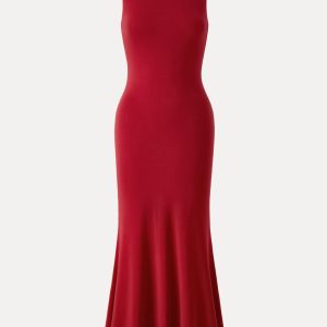 Effortless Boatneck Mermaid Maxi Dress - Image 2