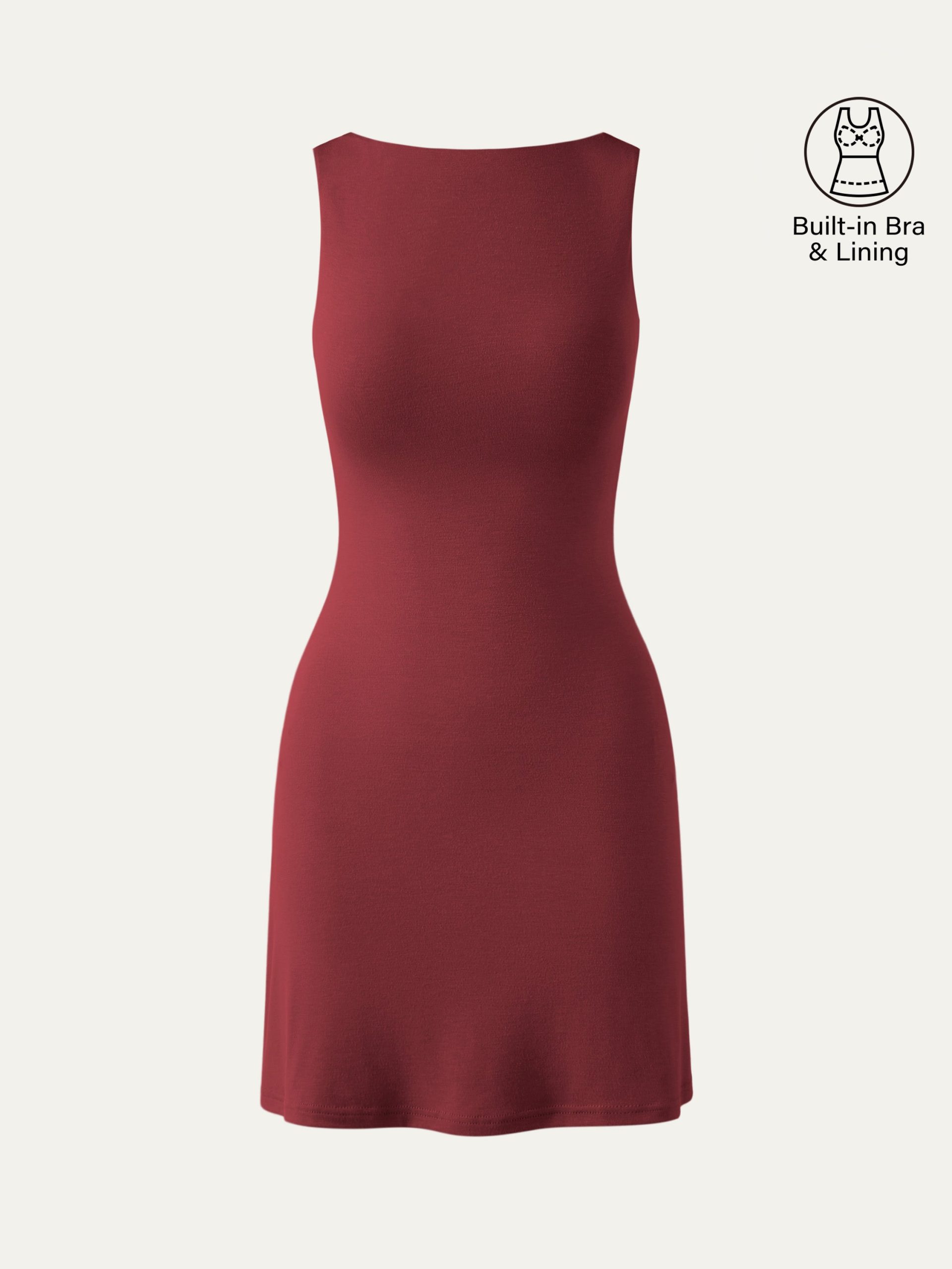 Cooling Open Back Bandless Bra Mini Dress - Image 11