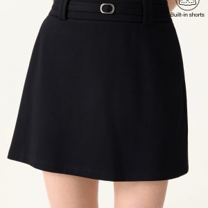 Stretch Ponte A-Line Mini Skort with Pockets - Image 4
